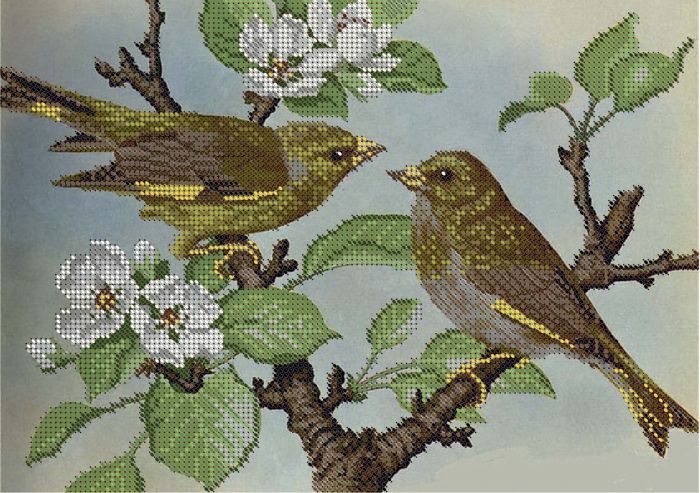 Птахи на гілці А4-К-037