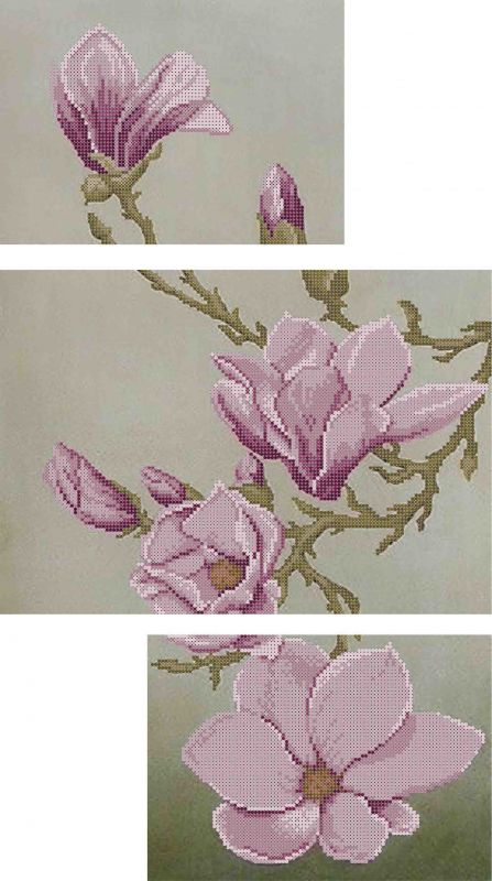 Триптих "Магнолия" А4-К-205/1,2,3