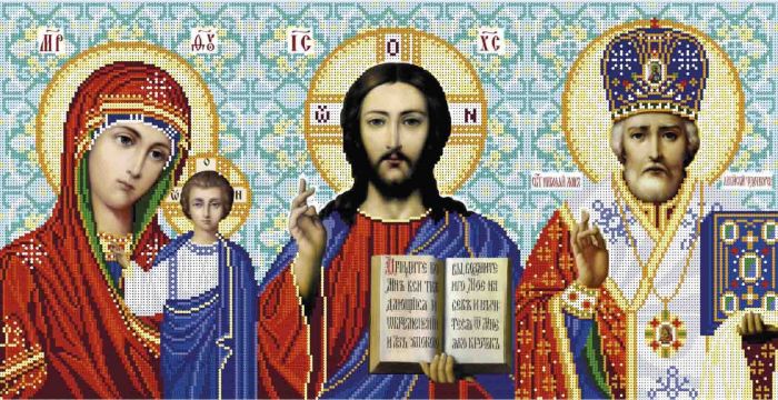 Иконостас "Казанская - Иисус - Николай" (без рамки)