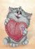 Котик с сердечком А5-Д-372
